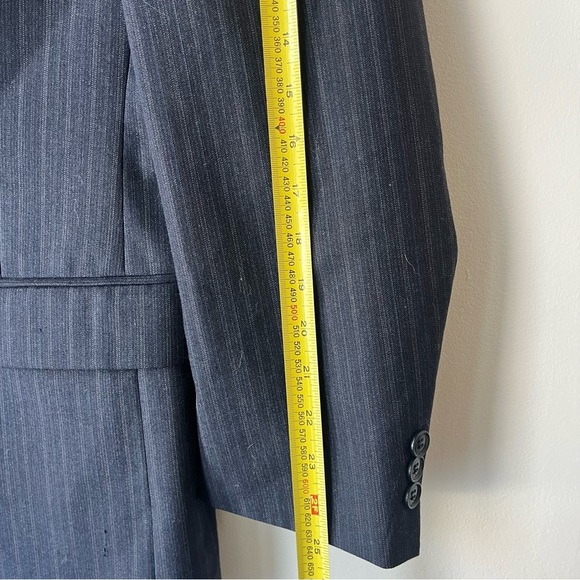 Vintage Jonathan Bryan Wool Blazer Made in Canada | Jack Fraser | Navy Pinstripe - Picture 9 of 11